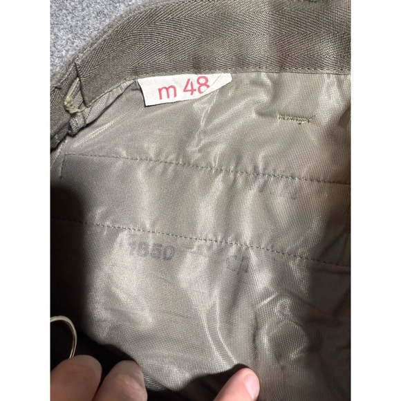 Vintage German Military Pants 34x30 Gray Wool Trousers m48 NVA Made in Germany - Picture 5 of 16